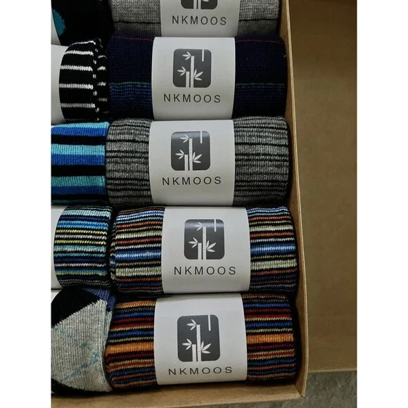 12 Pairs Men's Funky Fancy Design Colorful Premium Quality Dress socks 10-13 - Picture 11 of 12